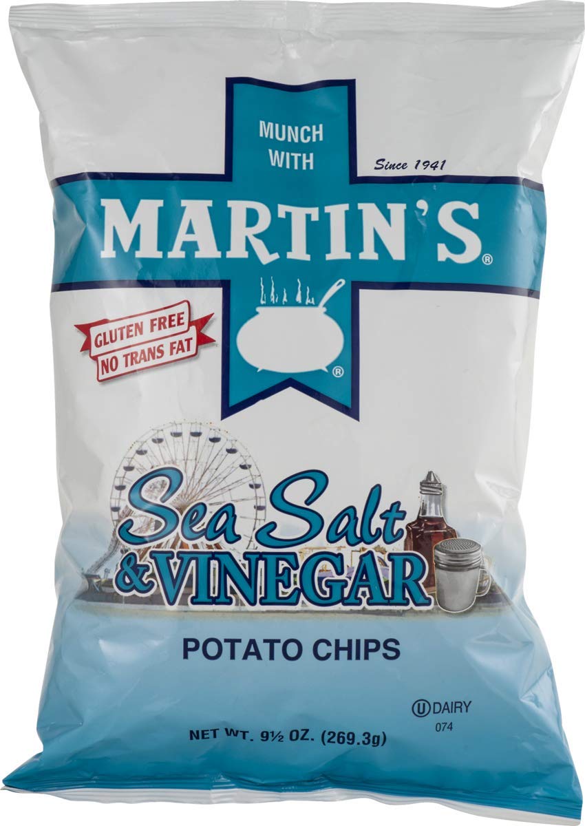 Martin's Sea Salt & Vinegar Potato Chips - 9.5 Oz. (4 Bags)