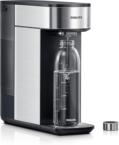 Miniatura 6 de PHILIPS Paquete de 2 botellas de agua de vidrio ADD907P2, botellas de acero inoxidable de 16.9 onzas para PHILIPS ADD5930BK37 dispensador de agua de