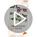 Image of Acrylic Toy Set /Khilona Set for Laddu Gopal for Home & Temple Decoration Set of 6 Pairs (Peacock, Elephant, Horse, Tortoise, Parrot, Camel) (Multicolor)