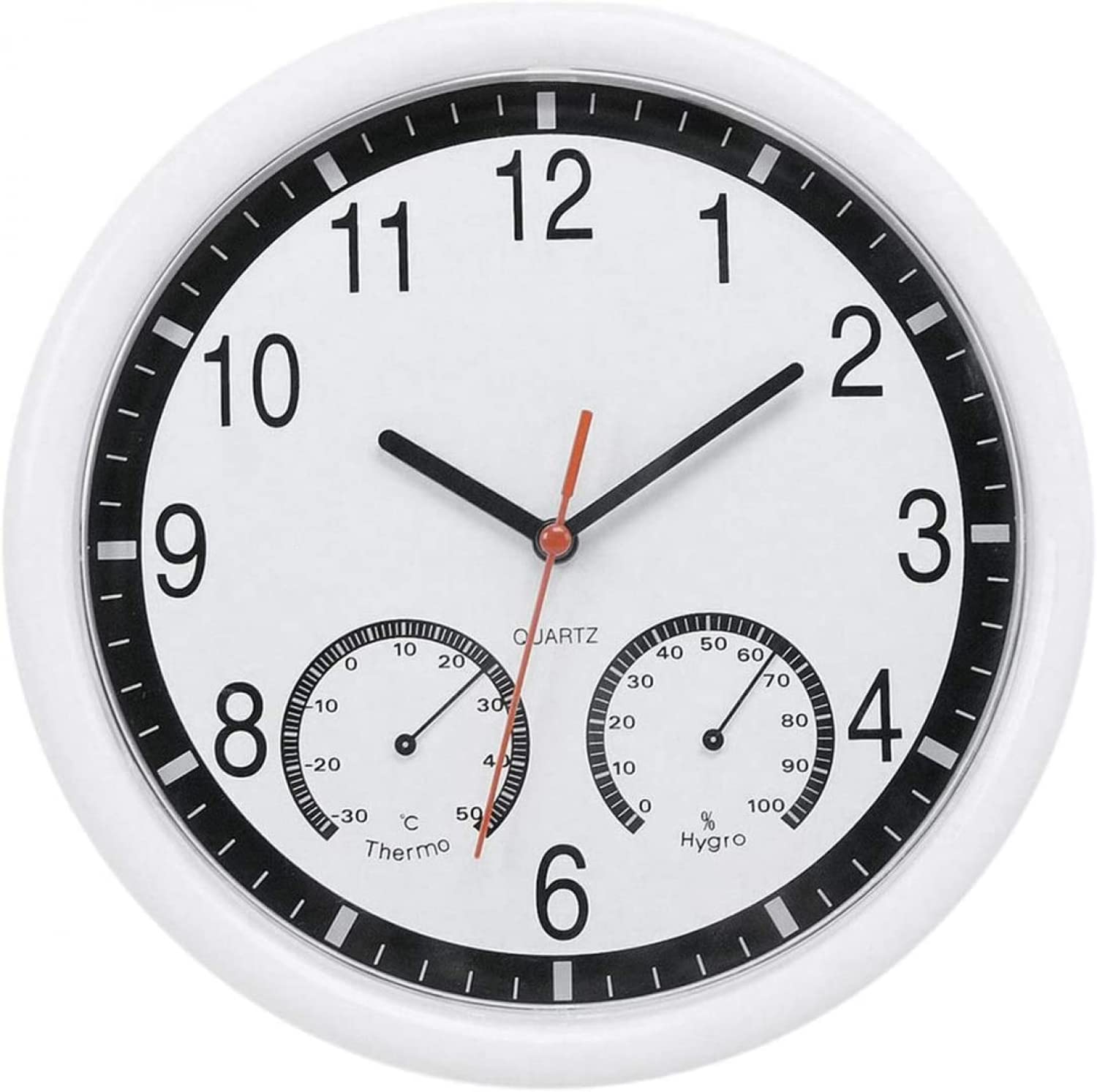 Horloge murale silencieuse étanche pour piscine extérieure et patio ombragé