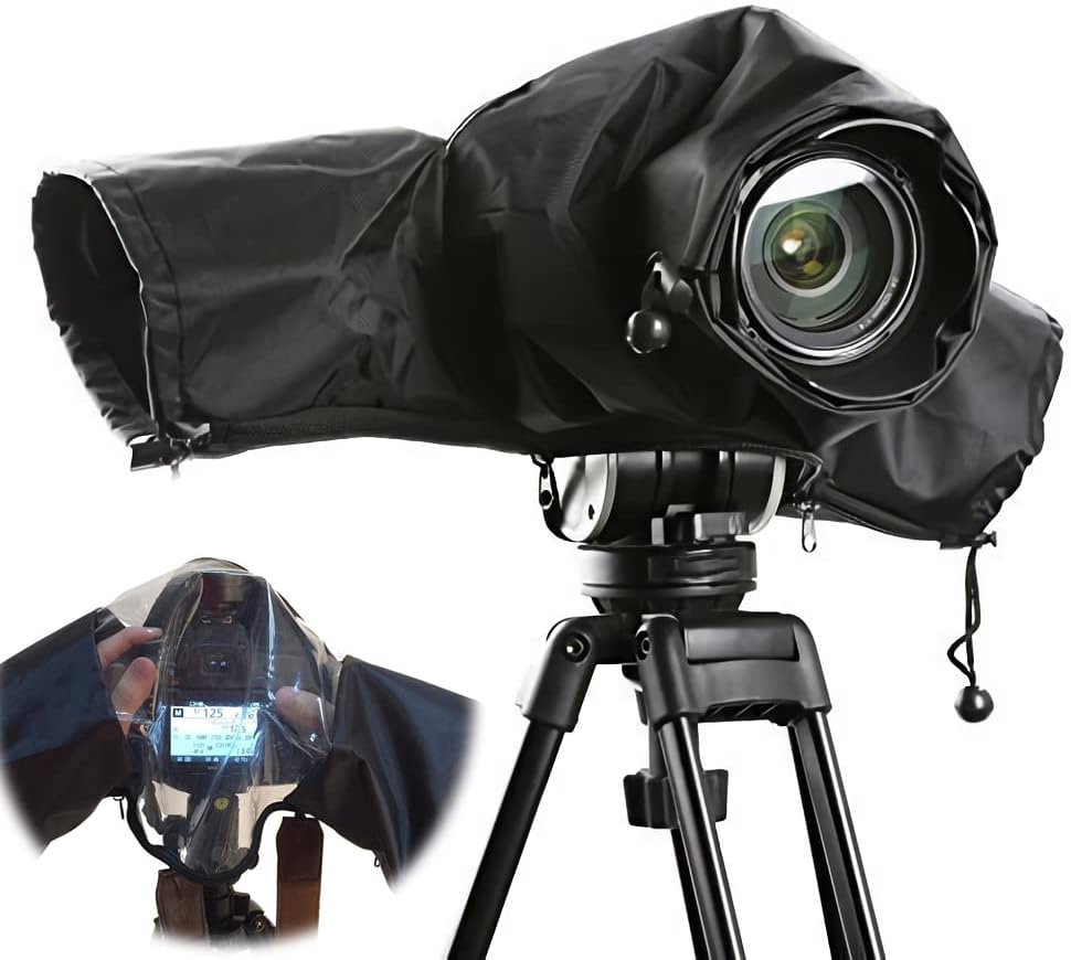 MAKINGTEC Professional Nylon Camera Rain Cover with Enclosed Hand Sleeves, for Canon Nikon Sony DSLR & Mirrorless Cameras, Photo Camera Accessories for Photography Rain Gear