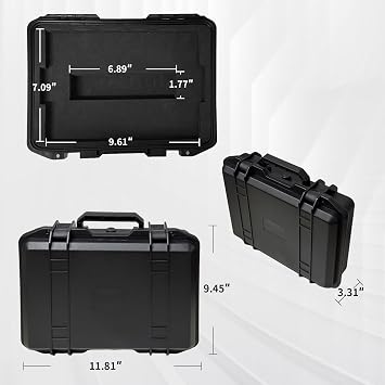 Hard Shell Case for Teenage Engineering EP-133 K.O. II/EP-1320, Hard Shell Travel Carrying Storage Case Equipped with Comfort Handle with Customizable Foam