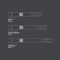 Vista 5 de Target Darts Phil Taylor G10 - Cañas de titanio intermedio (1.614 in), paquete de 3 vástagos