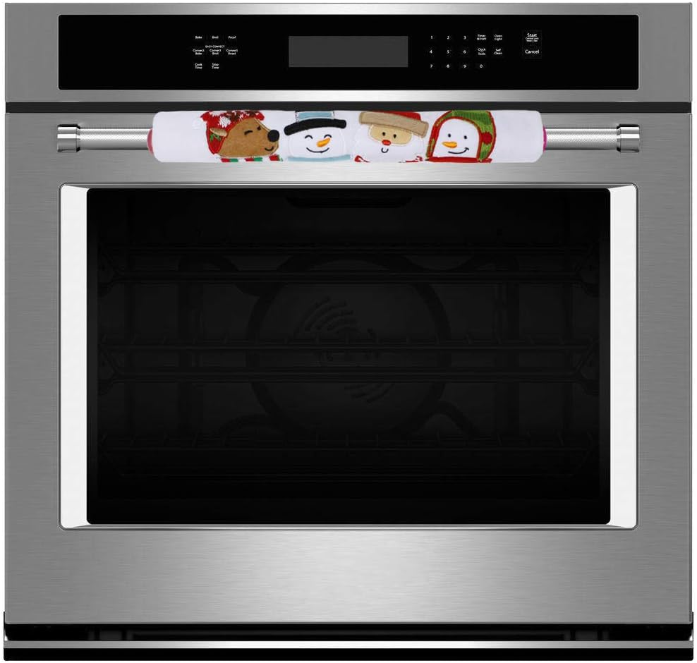 JOYIN 5 Pieces Christmas Kitchen Appliance Handle Covers for Kitchen Refrigerator Microwave Oven Dishwasher Decoration, Xmas Indoor Décor, Party Favor Supplies.