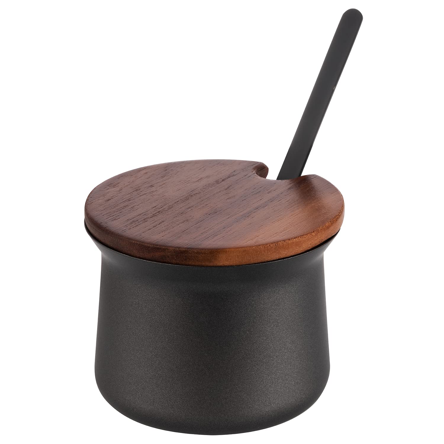 APS 634 Service à lait et sucre en bois d'acacia avec revêtement PTFE Noir
