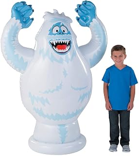 Fun Express Inflatable Bumble Abominable Snowman from Rudolf Inflatable Rudolph The Red-Nosed Reindeer (Stands Over 4 feet) Christmas Home Decor for Kids