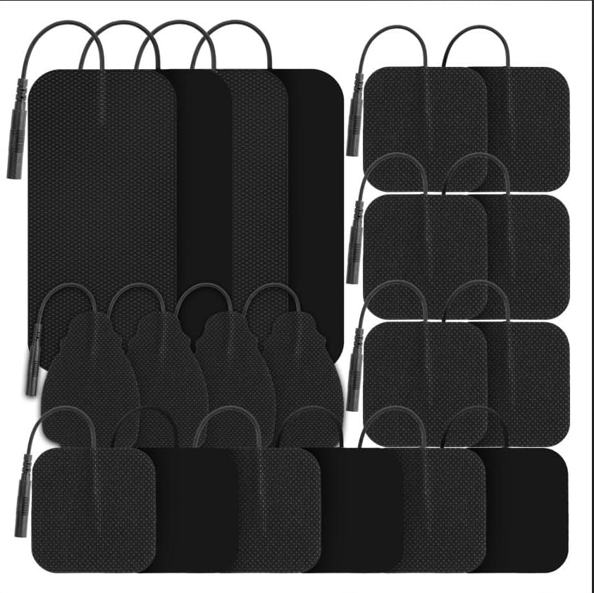 20 Packs Electrode Pads, Reusable and Self-Adhesive and Latex Free Pads