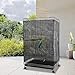 Aynaxcol Adjustable Birdcage Seed Feather Catcher Bird Cage Net Cover Soft Skirt Guard Birdcage Nylon Mesh Netting for Parrot (118 x 39.4 Inch) (Black)
