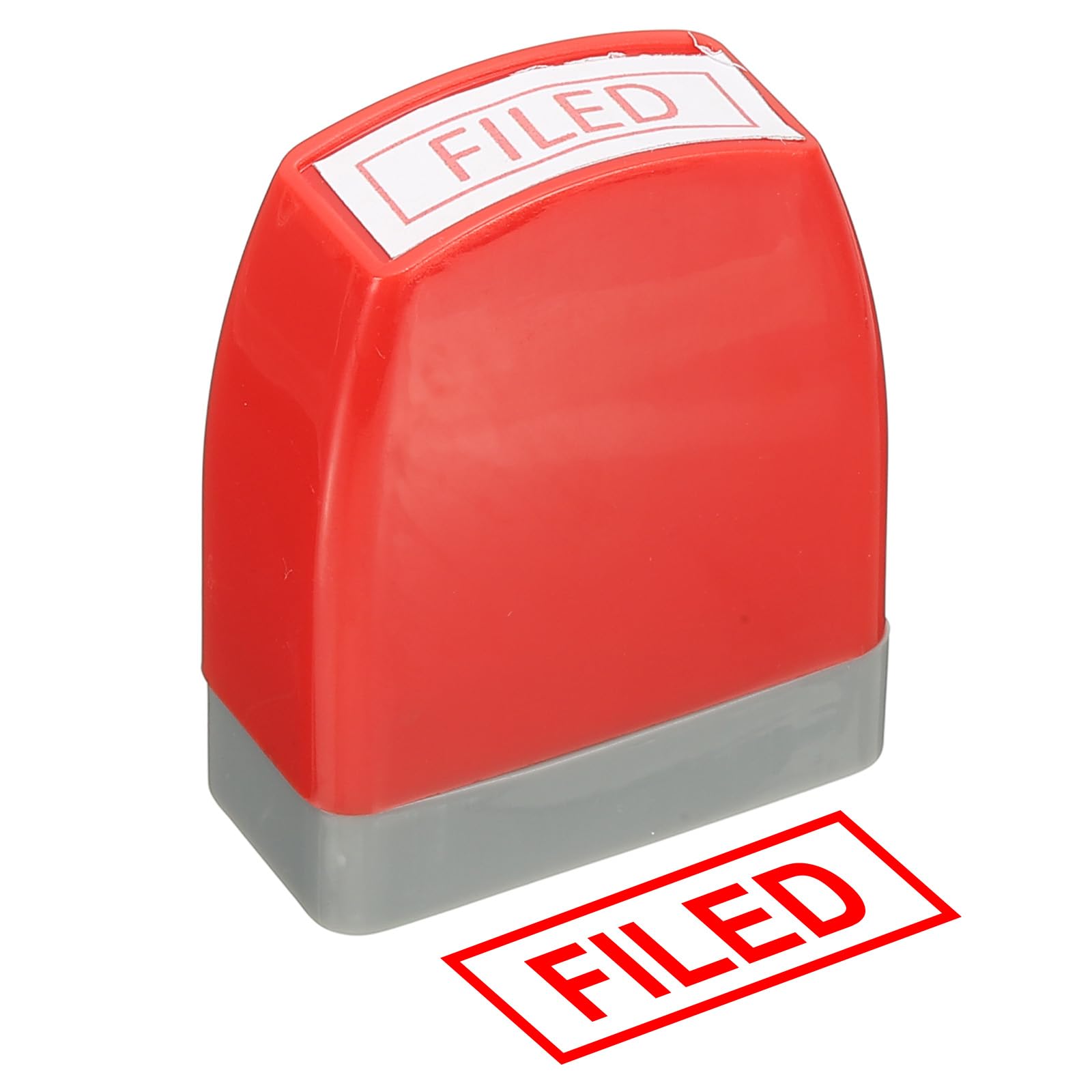 PATIKIL Filed Notice Stamp Self Inking, Red Ink Office Pre Inked Message Stamp for Business, Red