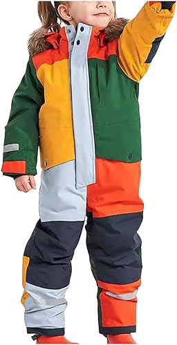 Trajes de esquí para niños y niñas, monos impermeables y resistentes al viento, trajes de nieve de una pieza, abrigos cálidos para invierno