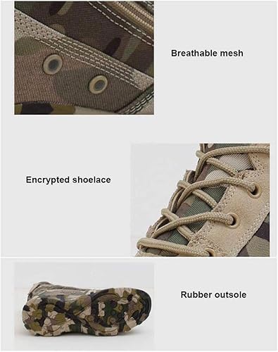 Miniatura 5 de ZJDU - Botas tácticas militares ligeras, resistentes al agua, botas de combate, botas de senderismo, trabajo para hombres y mujeres, 10 pares,