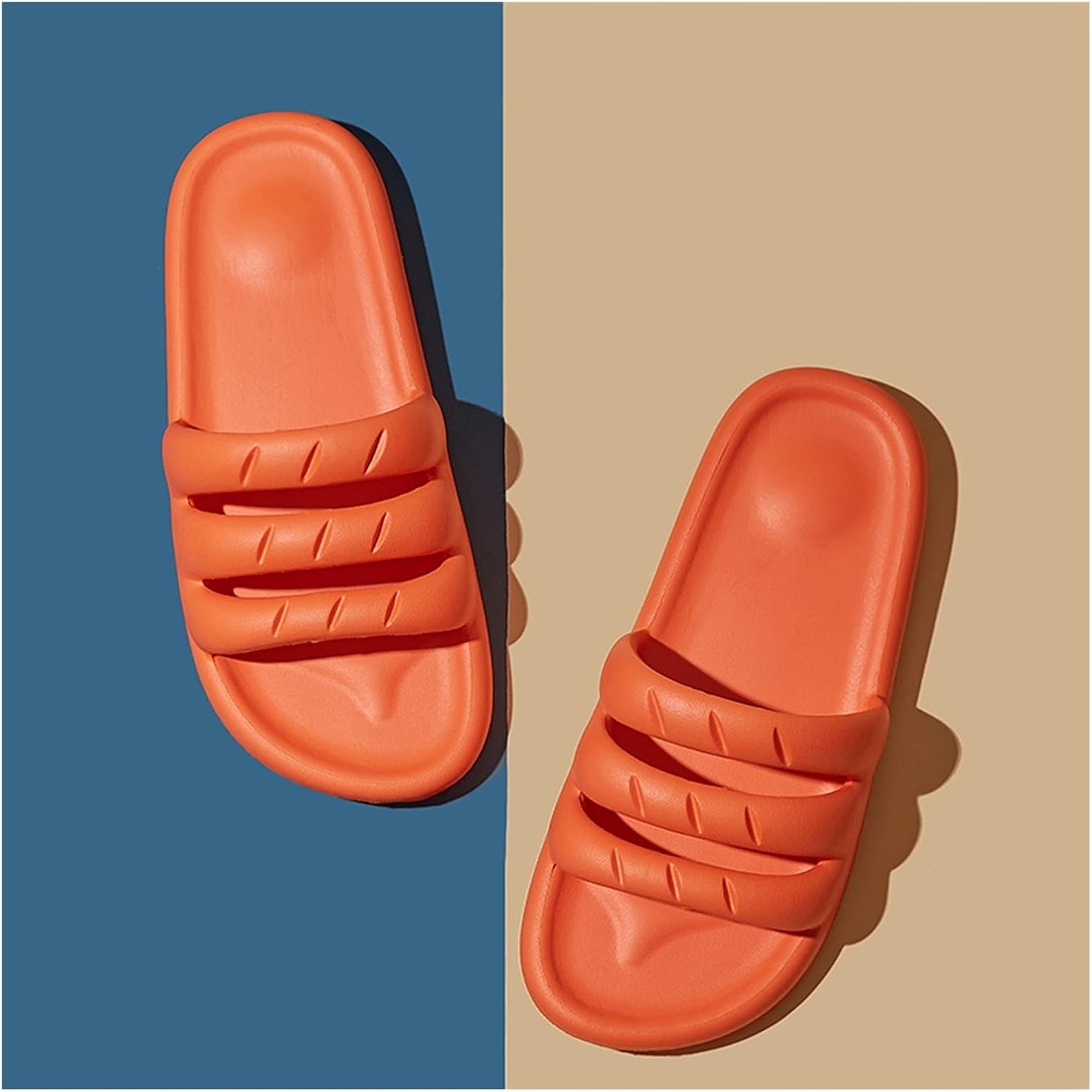 Shark Slippers Shower Slippers Ladies Summer Household Slippers Casual Sandals and Slippers Swimming Pool Beach Shoes Indoor Slippers Summer Sandals (Color : Orange, Size : 44-45)