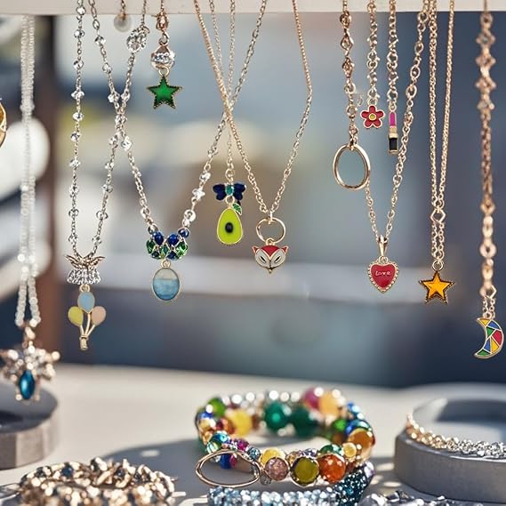 WOCRAFT 150pcs Enamel Bracelet Charms for Jewelry Making DIY Necklace Bracelet Keychain Crafting Charms Kit Craft Supplies (HK449)