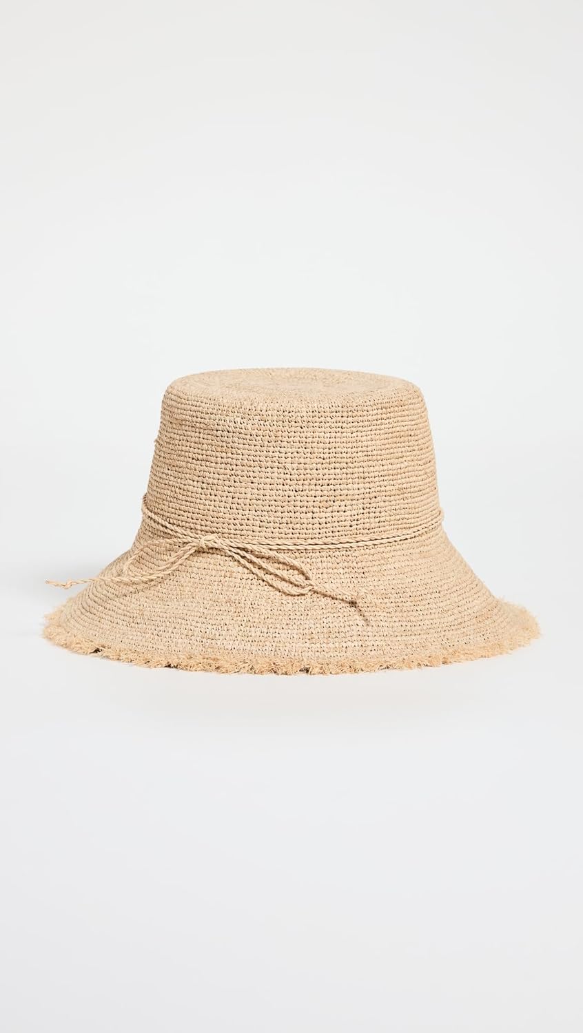 Hat Attack Women's Packable Raffia Bucket Hat