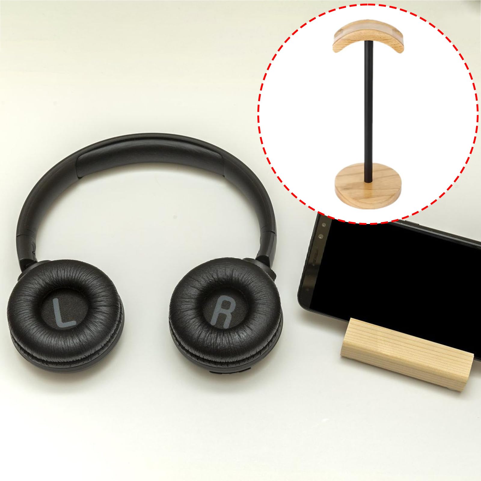 Supporto portatile per cuffie da gioco da tavolo Supporto per display per cuffie Staffa organizer stabile compatibile Bluetooth Organizer per cuffie con base grande