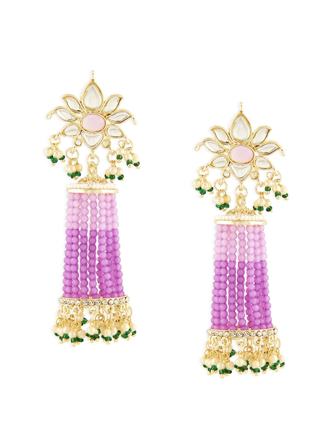 See full amazon price history chart for Zaveri Pearls Purple Beaded Hanging Kundan Jhumki Earring For Women-ZPFK18434 Zaveri Pearls Purple Beaded Hanging Kundan Jhumki Earring For Women-ZPFK18434 (B0DBR2872V) Amazon Price History, Amazon Price Tracker