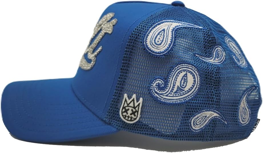 Cult of Individuality New Luxe Paisley Trucker Blue Era Snapback Hat - Image 5