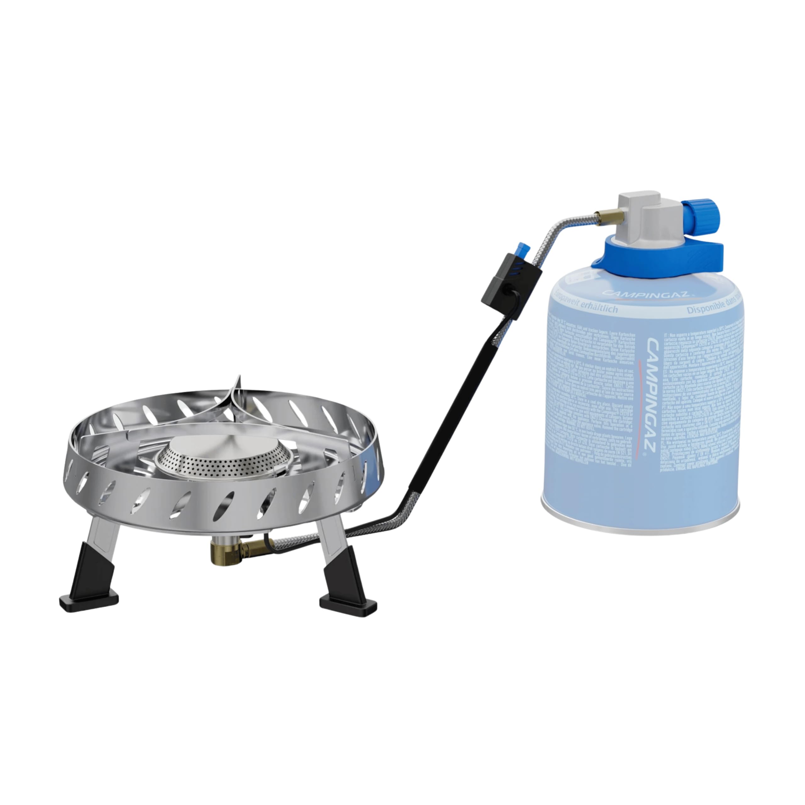 Campingaz Camp & Trek Connect Camping Stove, 2000W, Piezo Ignition, Steel, with Carrying Bag, Easy Clic Connect & Dual-Lock System