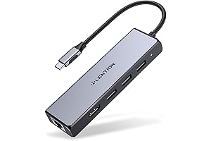 LENTION USB C Hub with a Gigabit Ethernet Port, 4K HDMI Display,...