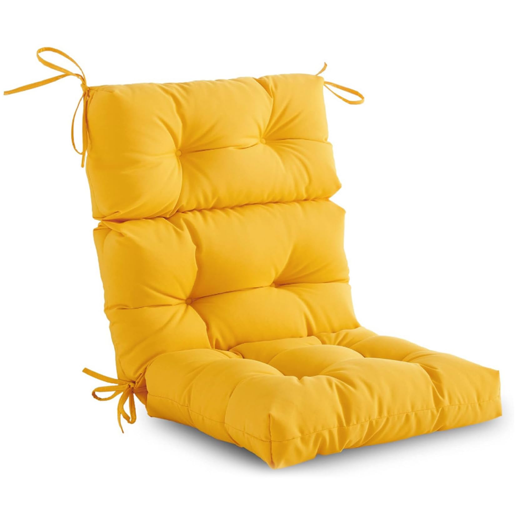 Coussin de Chaise à Bascule en Mousse Haute Densité Jaune pour Salon de Jardin