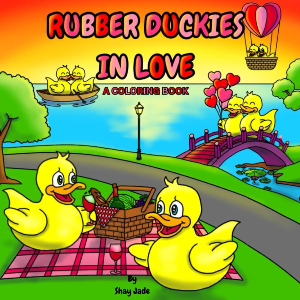 Rubber Duckies In Love: A Coloring Book (The Rubber Duckies Coloring Collection)