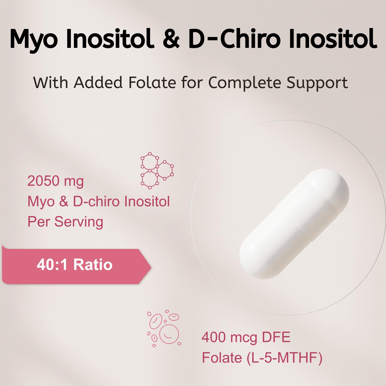 Myo-Inositol & D-Chiro Inositol Supplement for Women, 40:1 Ratio Ideal — Amazon image 2