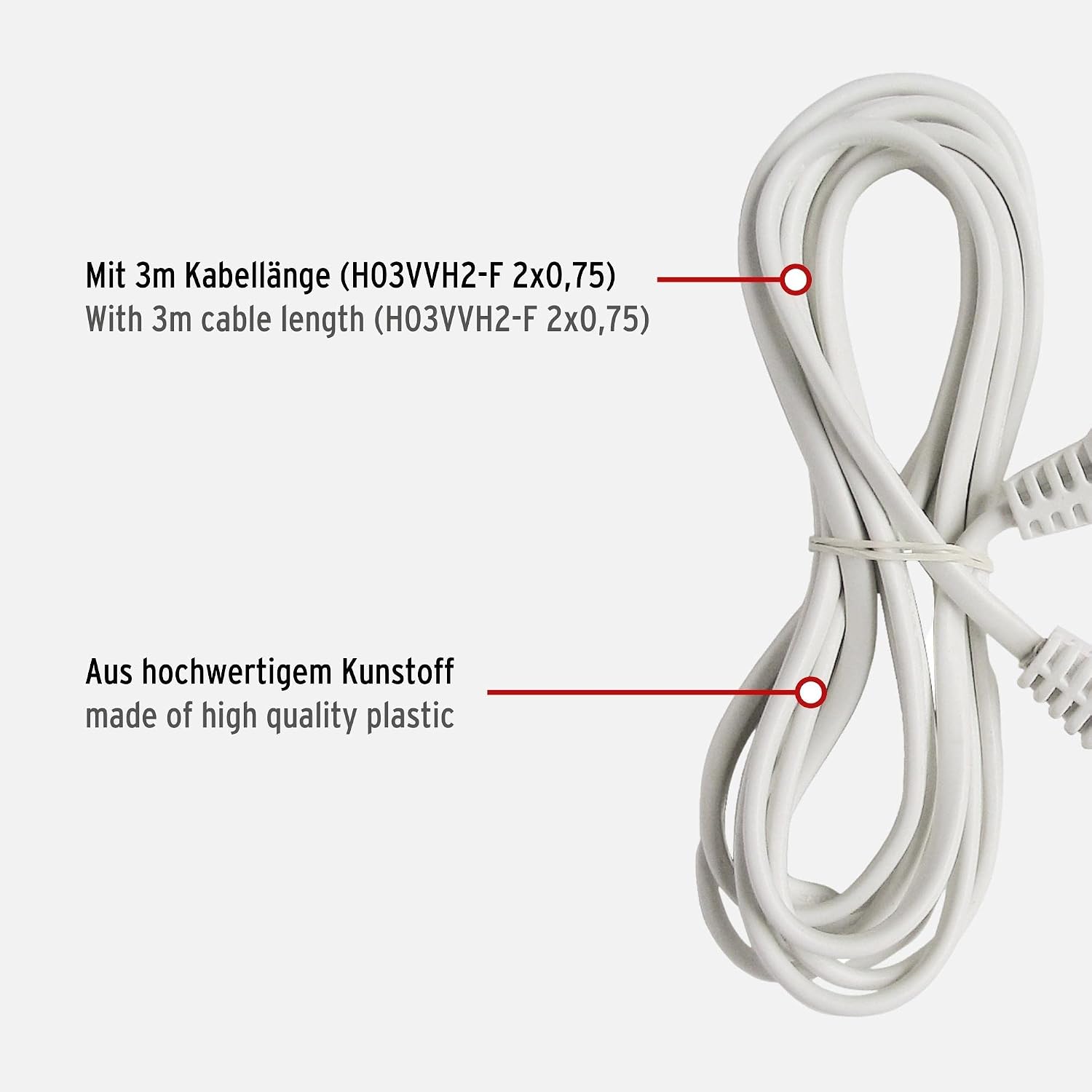 Brennenstuhl 1161660 Verlängerungskabel 3m weiß