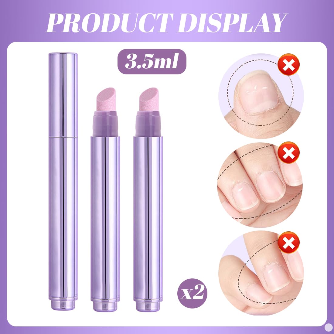 3-in-1 Penna per l'olio per cuticole, penna per olio per le cuticole pusher con punta in ceramica, penna per rimuovere cuticole idratante e illuminante, per unghie secche e stressate