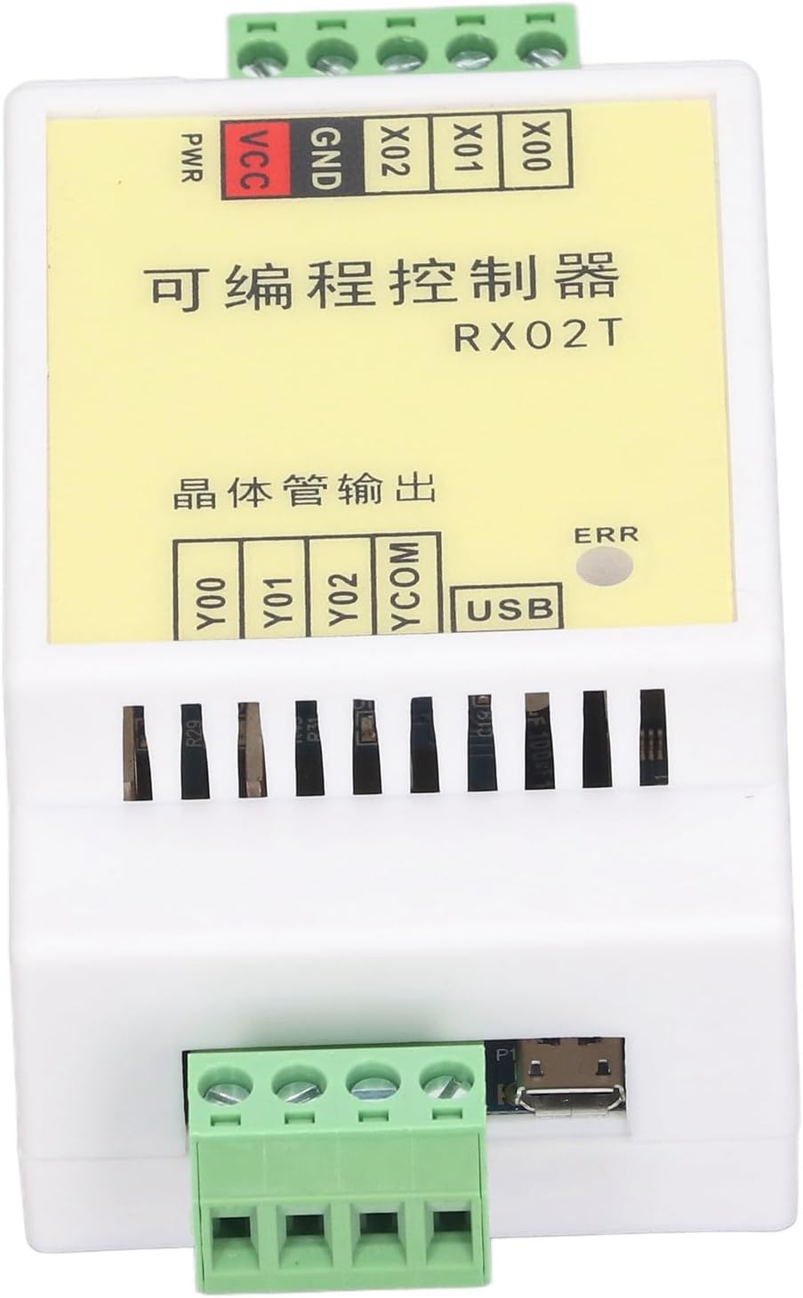 RX02T Time Relay PLC Programmable Controller, Industrial Automation Control Board with Switching Input Output, Compact 12 - 24V DC Control Module for Solenoid Valve Motor