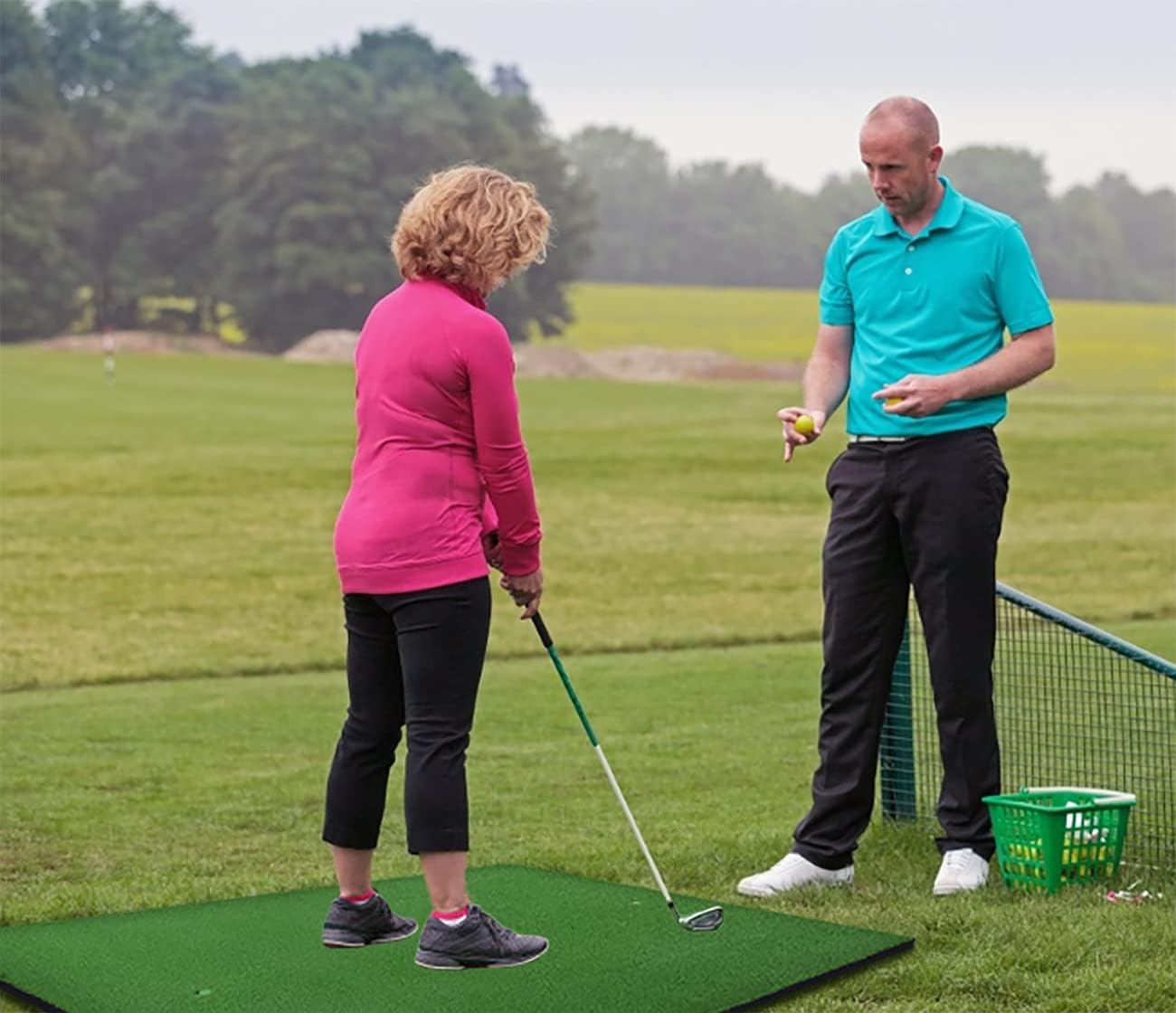 Doubleriver Golf Hitting Mats,Golf Hitting Practice Mat,Golf Turf Practice Mat,Golf Hitting Mats for Indoor/Outdoor 50x40in : Sports & Outdoors