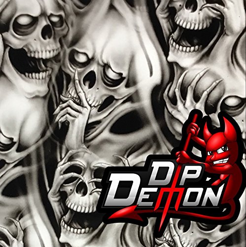 Large See No Evil Skulls Hydrographic Water Transfer Film Hydro Dipping