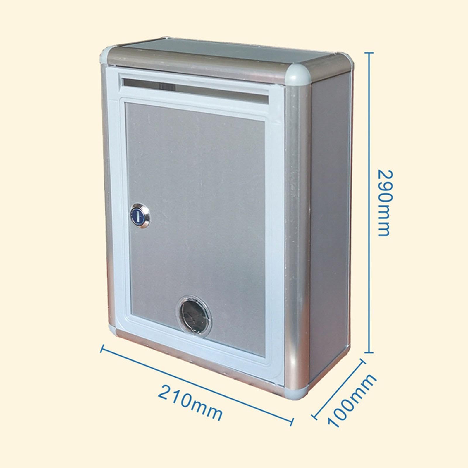 Buzón de Sugerencias Caja de Recolección Ballot Box con Y Llaves en Aluminio Resistente Apto para Oficinas Negocios Instituciones Educativas, pequeño