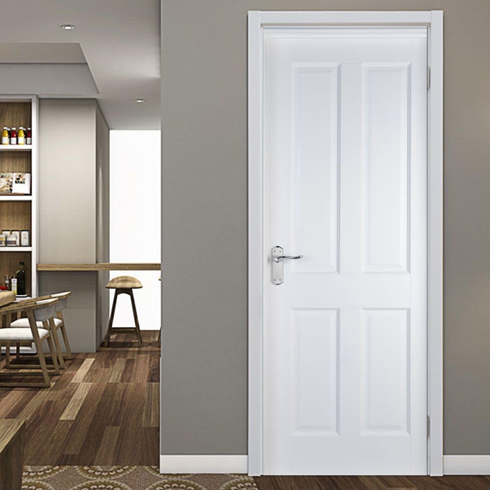 Generic Door Sticker - Door Mural Peel and Stick, Removable Self-Adhesive Retro Wood Door Wallpaper for Home Decor (MT-00073, 37.4""x84.6""), White