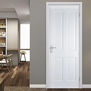 Door Sticker - Door Mural Peel and Stick, Removable Self-Adhesive Retro Wood Door Wallpaper for Home Decor (MT-00073, 33.4"x84.6")