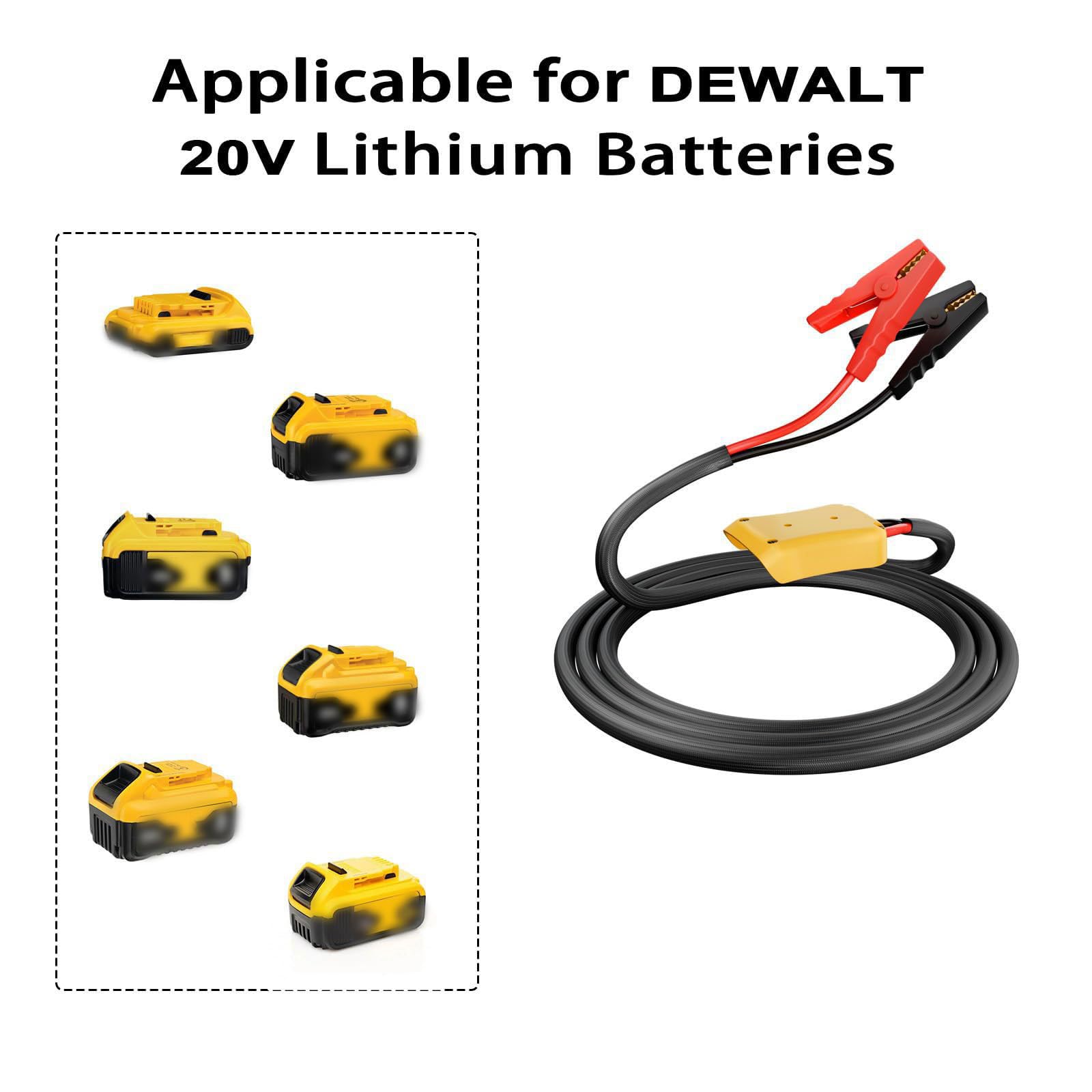 Abrazadera para cable de arranque de batería de automóvil, cable de 8 AWG para necesidades de viaje de 12 V con empuñaduras aisladas rojas y negras y clips aislados para recogida de almacenamiento en