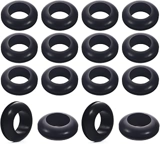 Fielect 100Pcs Rubber Grommets 14mm Inner Dia Oil Resistant Armature Rubber Grommet for Wiring, Black