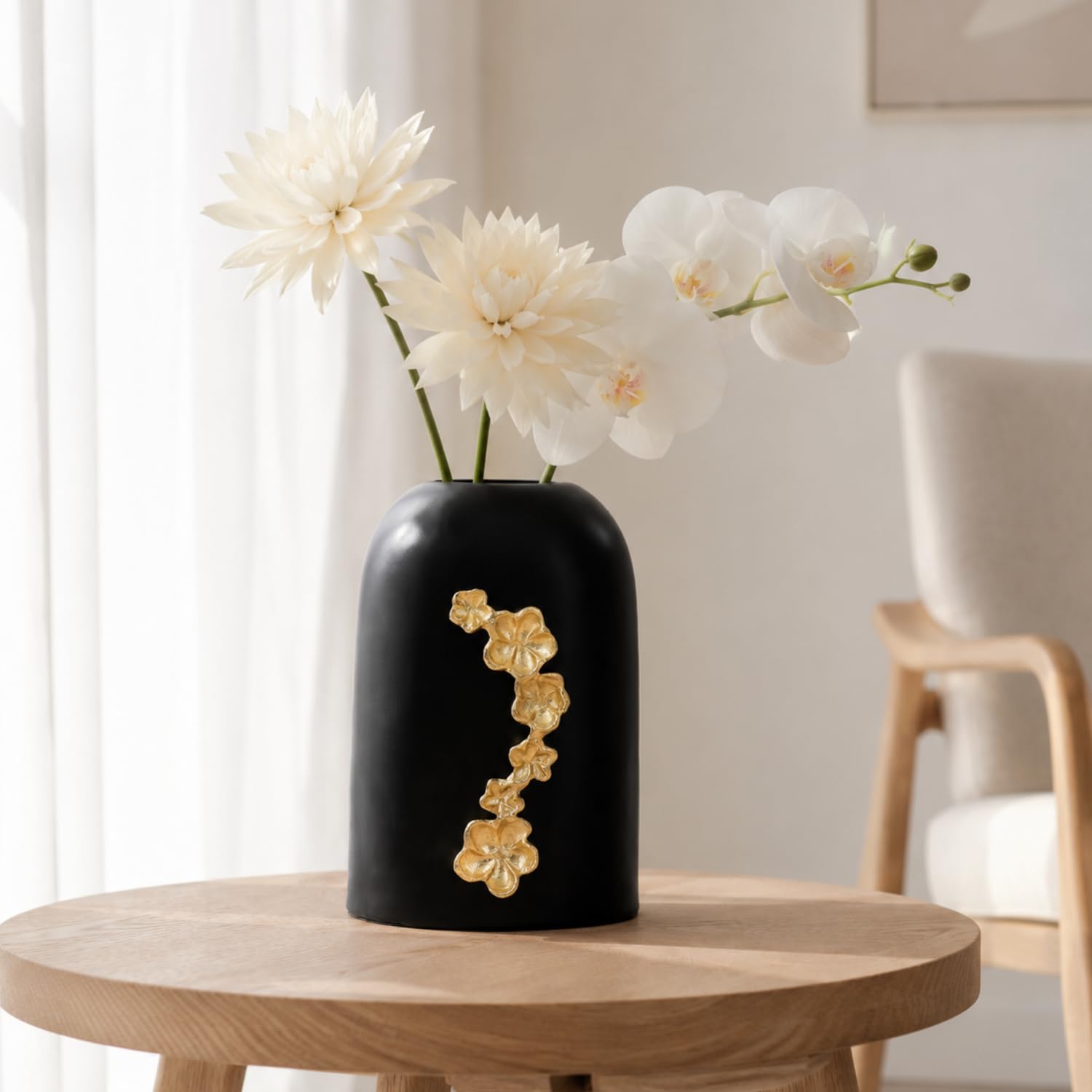 Urban Born Vases For Living Room Corner |Big Vases For Elegant Home Decoration |Home Décor Flower Vase Iron |Fresh or artificial Metal Flower Vase Stand For Dining Table, Bedroom, Office, Wedding Gift-image-44