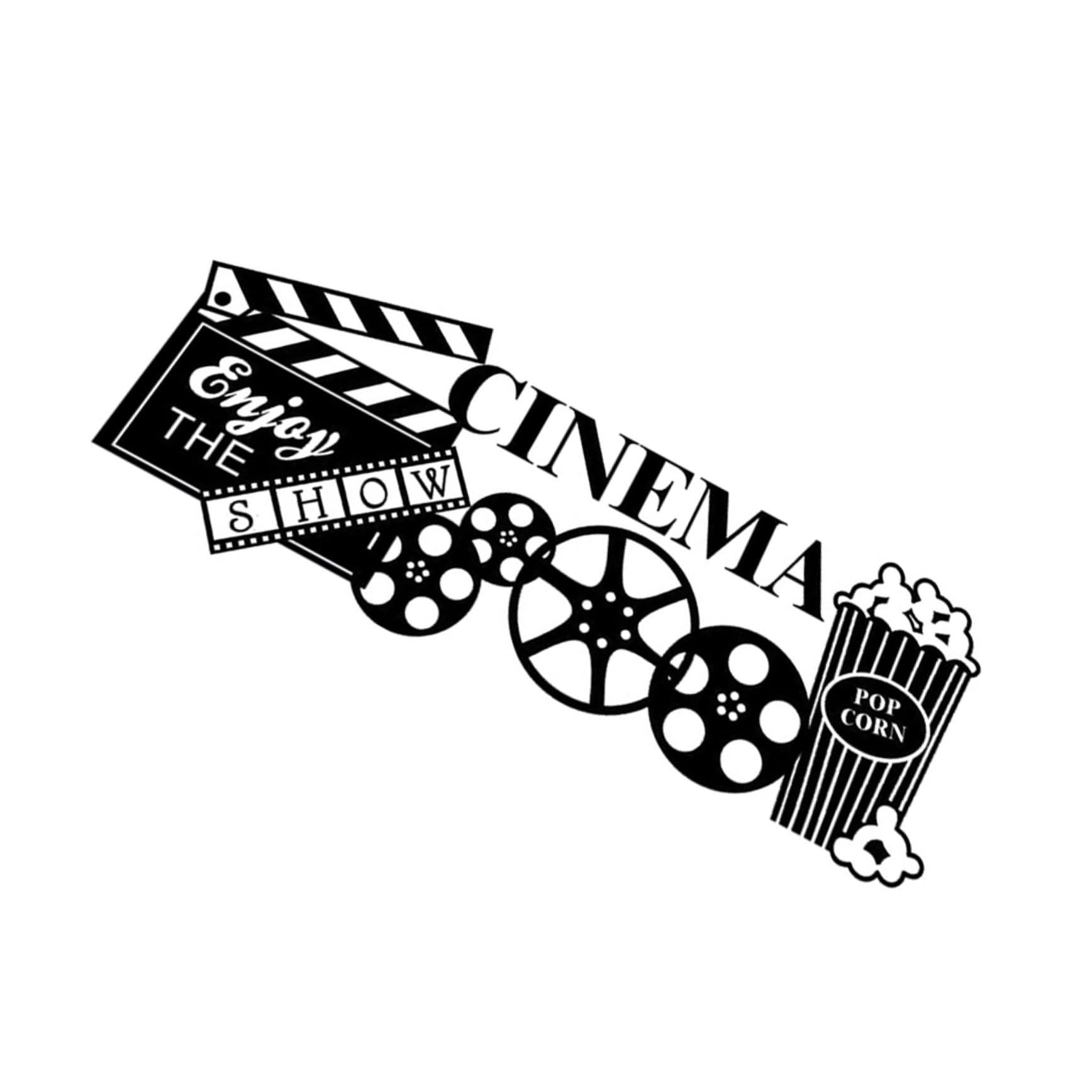 Autocollant mural cinéma déco adhésive chic pour salon