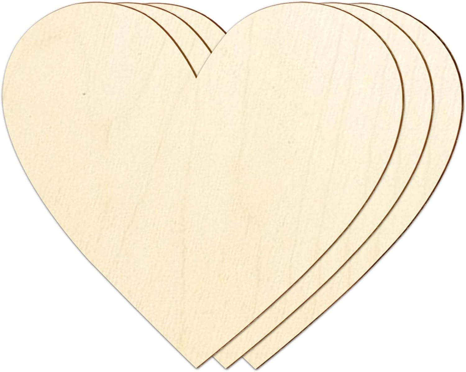 Changrobe Heart MDF Pine Wood 3 inch -2.5 mm Thick Wood Hearts for Crafts, Unfinished Wooden Heart Cutouts, Heart Wood Slices Board for Resin Art, Mandala Art, Pyrography, Painting (Set of 50) 3
