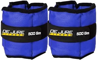 De Jure Fitness Adjustable Ankle & Wrist Weights Pair (0.5KG x 2) for Men & Women | Strength Training, Walking, Running, W... Price In India