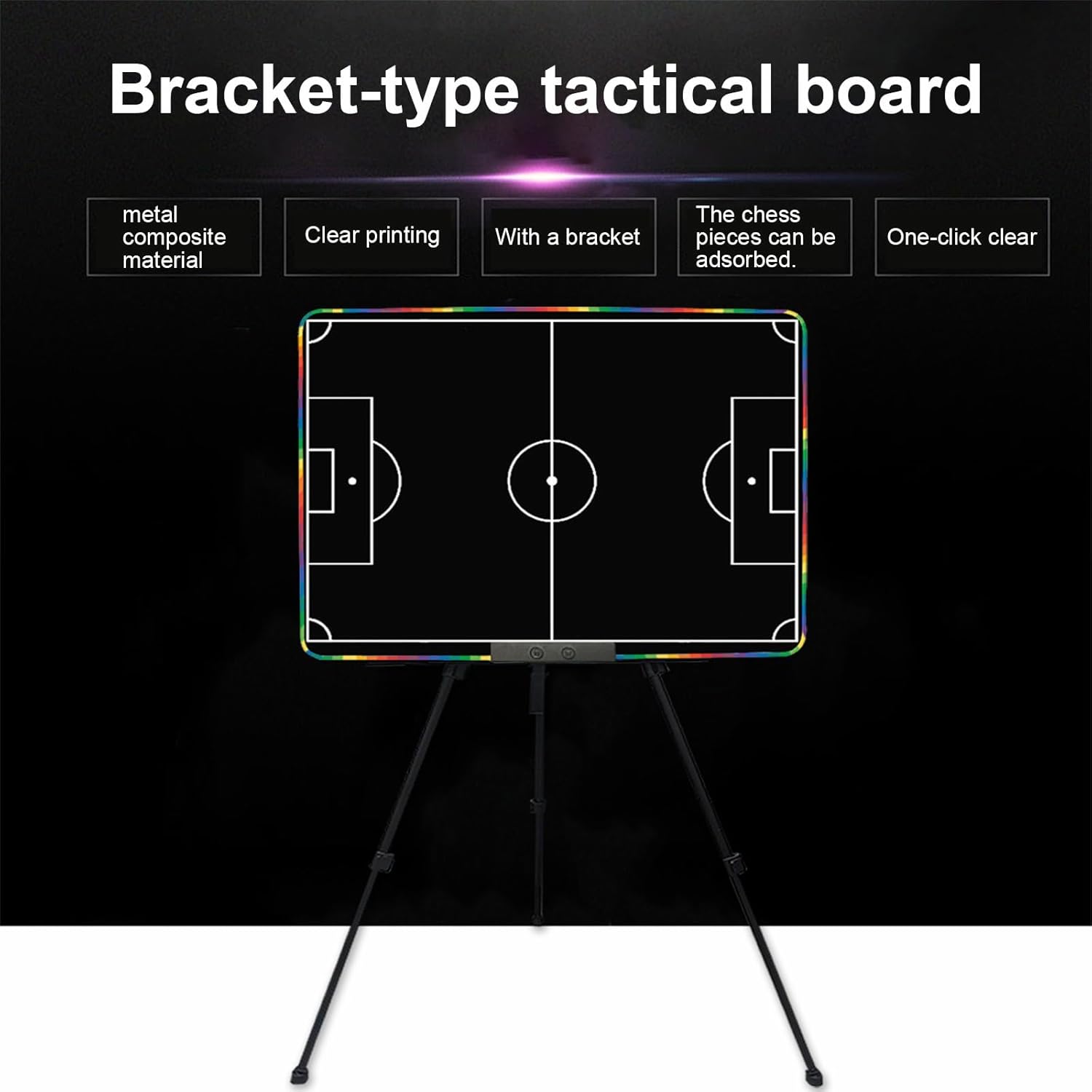 Large Size LCD Screen Football Coaching Aid Including Stand Erase Hook Button Strategic Tool for Training and Strategy Strategic Drawing Board