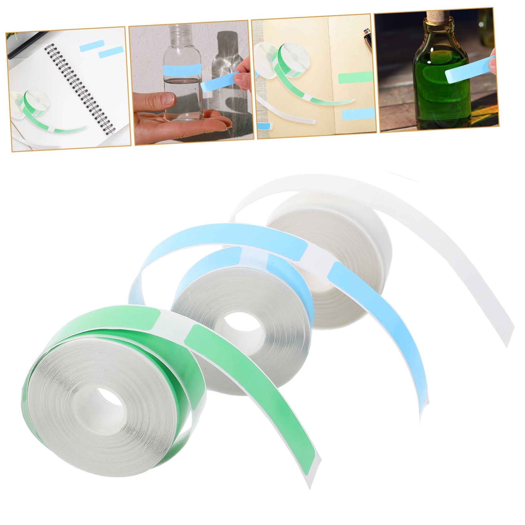 OSALADI Etiqueta Papel Pegatinas Térmicas Plano Pegatina Térmica Autoadhesiva Impresora Térmica Pegatinas 3 Rollos*4