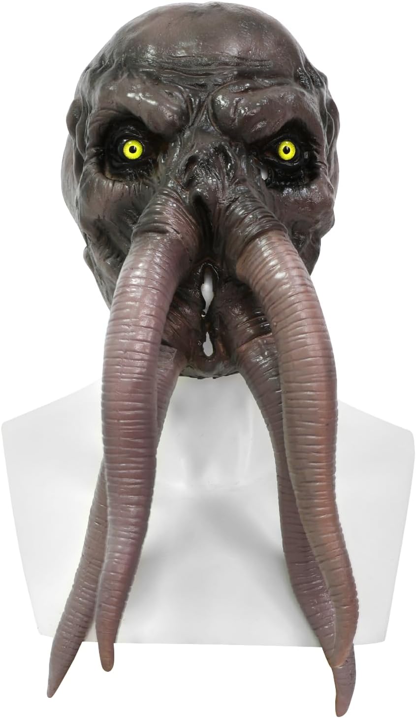 Bulex Scary Octopus Mask Octopus Costume Monster Mask Deep Sea Creature Full Head Latex Party Halloween Costume Adult