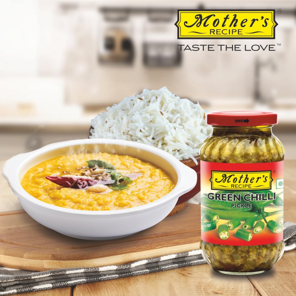 Mother's Recipe Green Chilli Pickle Bottle, 300 G - Image 3 thumbnail