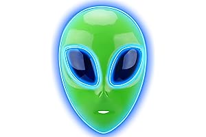 Lighted Face Masks for Adults - Halloween LED Light-up Mask for Festival Cosplay