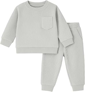 HuggleBug Kids Stylish Cotton Waffle Co-ord Set | Trendy Top & Joggers | Ultra-Soft, Breathable Loungewear| Perfect Casual... Price In India
