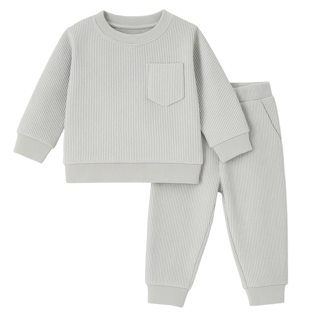 HuggleBug Kids Stylish Cotton Waffle Co-ord Set | Trendy Top & Joggers | Ultra-Soft, Breathable Loungewear| Perfect Casual... - Review, Price and Buying Guide