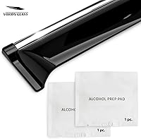 Vista 8 de Voron Glass Cinta adhesiva con borde cromado, protectores de lluvia extra duraderos para Dodge Ram 1500 2019-2026 cabina doble, deflectores