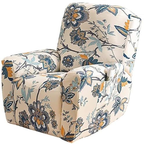 Funda de Sillón Relax Reclinable 4-Piezas Estampado Spandex Protector para Sillón Reclinable 1 Plaza Funda de Sofá Antideslizante Funda para sillón Reclinable Protector para Sillón ( Color : #19 )