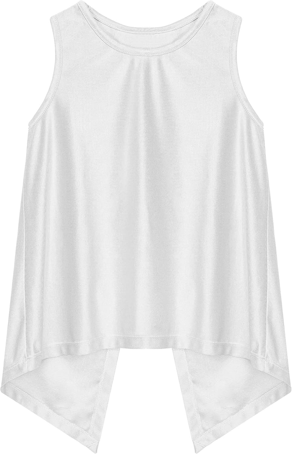 Kids Girls Athletic Crop Tops Tank Tops Open Tie Back Sleeveless Workout Running Tennis Sports Shirts